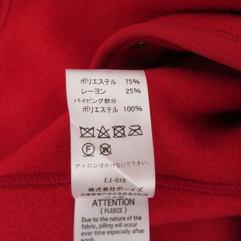 Danton | ダントン FLEECE COLLARLESS JACKET フリース ジャケット その他アウター JD-8911 レッド サイズ：36【瀬戸大橋店】