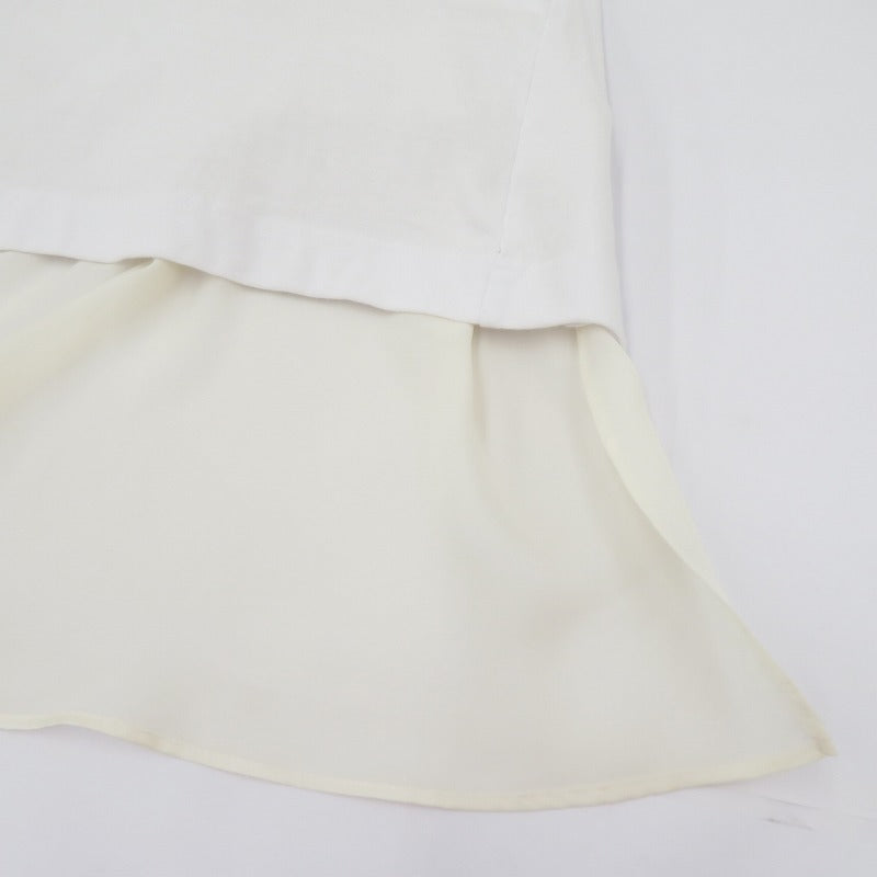 Sacai | サカイ Nylon Twill Mix Cotton Jersey Tee カットソー 25-07690 ホワイト サイズ：2【瀬戸大橋店】