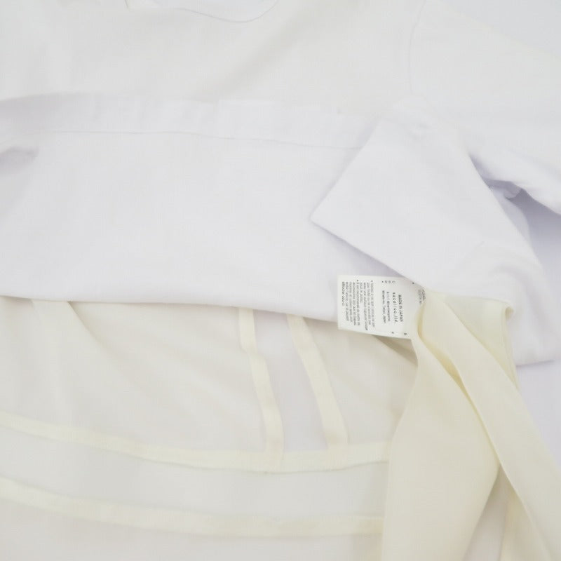 Sacai | サカイ Nylon Twill Mix Cotton Jersey Tee カットソー 25-07690 ホワイト サイズ：2【瀬戸大橋店】