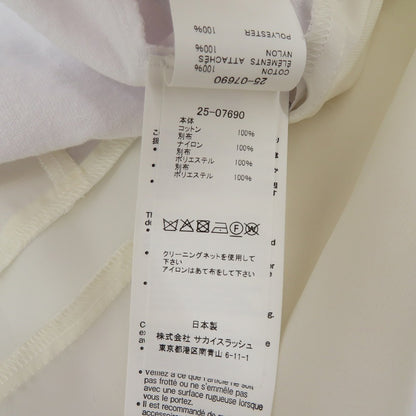 Sacai | サカイ Nylon Twill Mix Cotton Jersey Tee カットソー 25-07690 ホワイト サイズ：2【瀬戸大橋店】