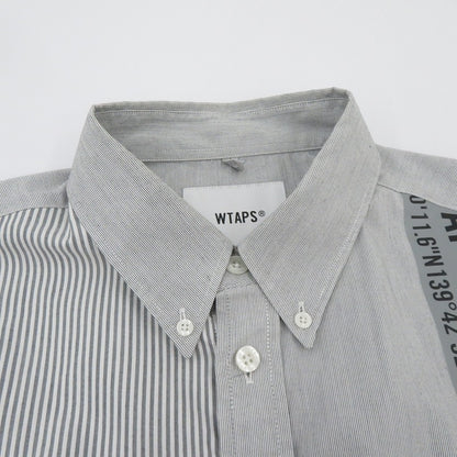 W)TAPS | ダブルタップス BD 01 / LS / CTPL. Broadcloth. Textile. Coolmax. 長袖シャツ 241TQDT-SHM01 グレー サイズ：3【瀬戸大橋店】