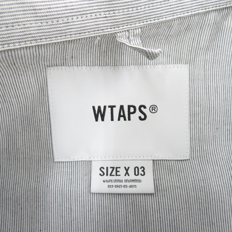 W)TAPS | ダブルタップス BD 01 / LS / CTPL. Broadcloth. Textile. Coolmax. 長袖シャツ 241TQDT-SHM01 グレー サイズ：3【瀬戸大橋店】