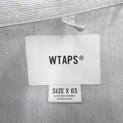 W)TAPS | ダブルタップス BD 01 / LS / CTPL. Broadcloth. Textile. Coolmax. 長袖シャツ 241TQDT-SHM01 グレー サイズ：3【瀬戸大橋店】