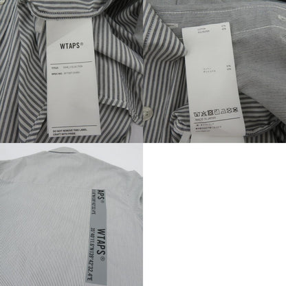 W)TAPS | ダブルタップス BD 01 / LS / CTPL. Broadcloth. Textile. Coolmax. 長袖シャツ 241TQDT-SHM01 グレー サイズ：3【瀬戸大橋店】