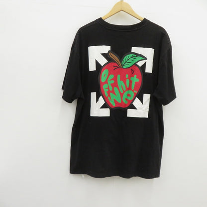OFF-WHITE | オフホワイト Apple Over Tee 半袖Ｔシャツ OMAA038S21JER015 ブラック サイズ：S【瀬戸大橋店】