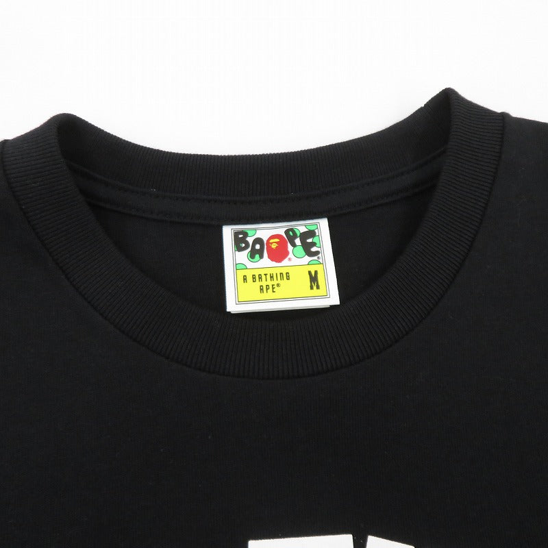 A BATHING APE | アベイシングエイプ Crystal Stone Eye College Tee 半袖Ｔシャツ 001TEM301350M/0ZXTEM350101Q ブラック サイズ：M【瀬戸大橋店】