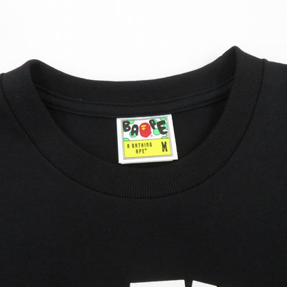 A BATHING APE | アベイシングエイプ Crystal Stone Eye College Tee 半袖Ｔシャツ 001TEM301350M/0ZXTEM350101Q ブラック サイズ：M【瀬戸大橋店】
