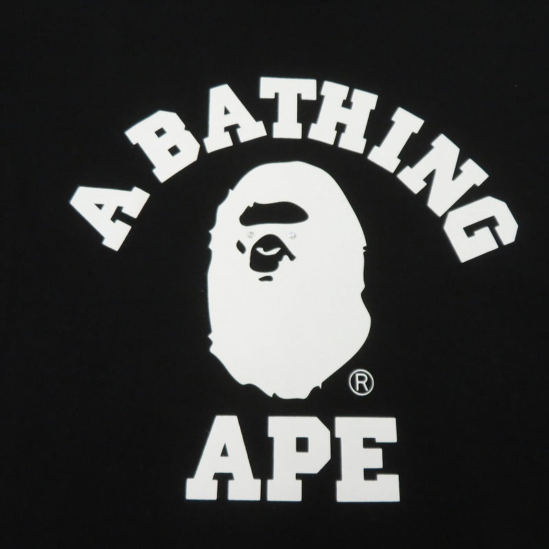 A BATHING APE | アベイシングエイプ Crystal Stone Eye College Tee 半袖Ｔシャツ 001TEM301350M/0ZXTEM350101Q ブラック サイズ：M【瀬戸大橋店】