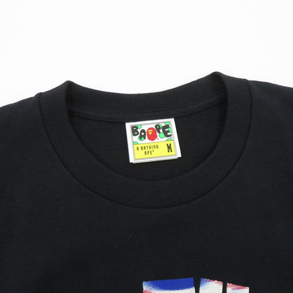 A BATHING APE | アベイシングエイプ Screen Camo College Tee 半袖Ｔシャツ 001TEM301038M/0ZXTEM038101Q ブラック サイズ：M【瀬戸大橋店】