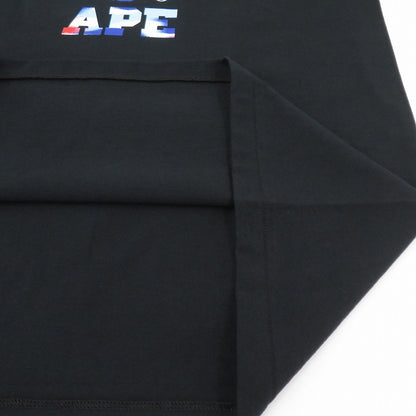 A BATHING APE | アベイシングエイプ Screen Camo College Tee 半袖Ｔシャツ 001TEM301038M/0ZXTEM038101Q ブラック サイズ：M【瀬戸大橋店】