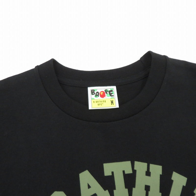 A BATHING APE | アベイシングエイプ 1st Camo College Tee 半袖Ｔシャツ 001TEM301013M ブラック サイズ：M【瀬戸大橋店】