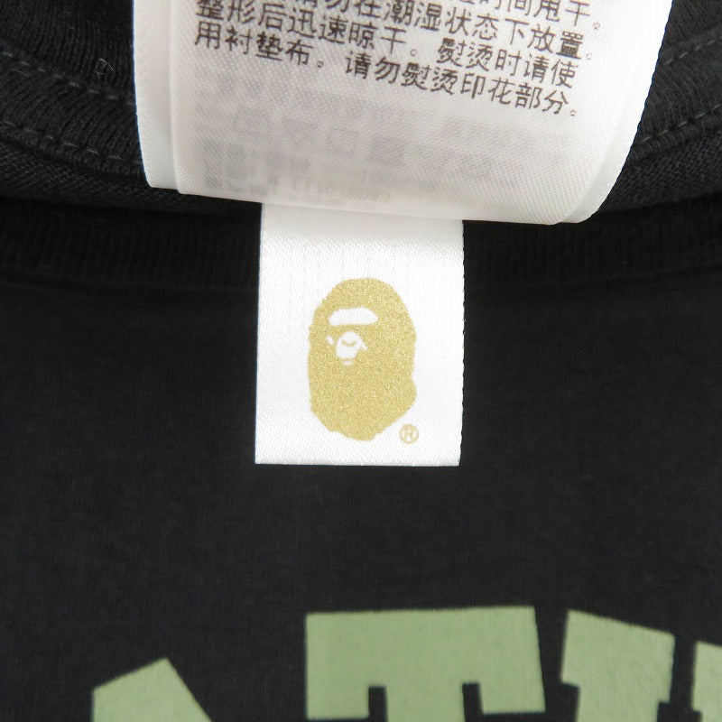 A BATHING APE | アベイシングエイプ 1st Camo College Tee 半袖Ｔシャツ 001TEM301013M ブラック サイズ：M【瀬戸大橋店】