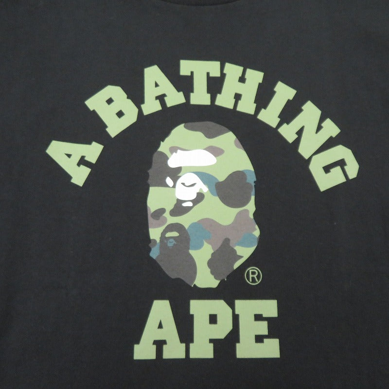 A BATHING APE | アベイシングエイプ 1st Camo College Tee 半袖Ｔシャツ 001TEM301013M ブラック サイズ：M【瀬戸大橋店】