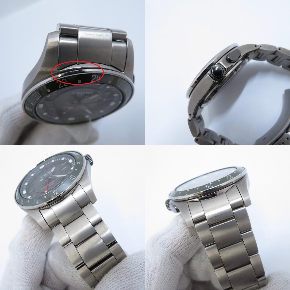 TRUME L Collection Break Line SWING GENERATOR アナログ自動巻き 腕時計 TR-ME2007X グリーン × シルバー 文字盤カーキグリーン【瀬戸大橋店】