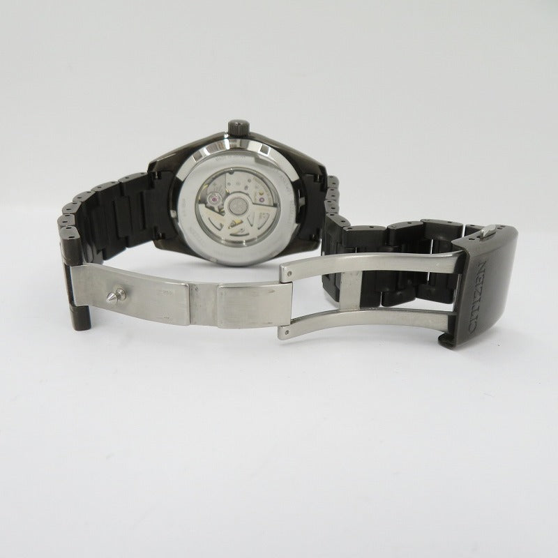 CITIZEN | シチズン アナログ 自動巻き 腕時計 NB1054-58E ブラック 文字盤ブラック【瀬戸大橋店】