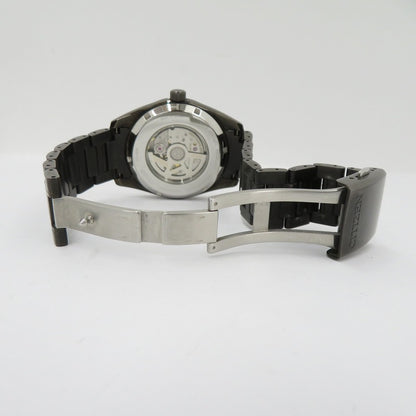 CITIZEN | シチズン アナログ 自動巻き 腕時計 NB1054-58E ブラック 文字盤ブラック【瀬戸大橋店】