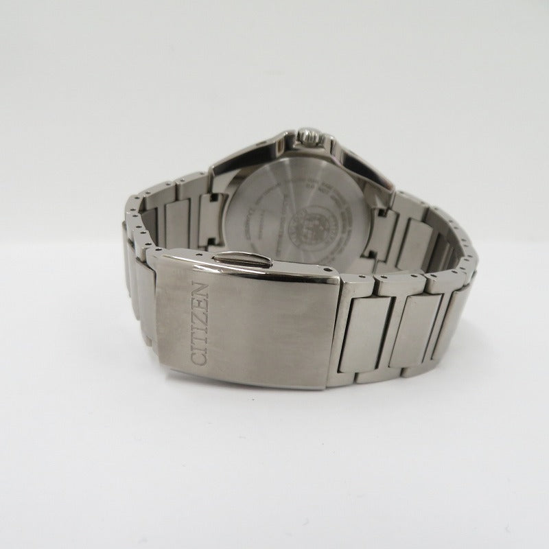 CITIZEN | シチズン ATTESA アナログ 電波ソーラー 腕時計 AT6050-54L シルバー 文字盤ネイビー【瀬戸大橋店】