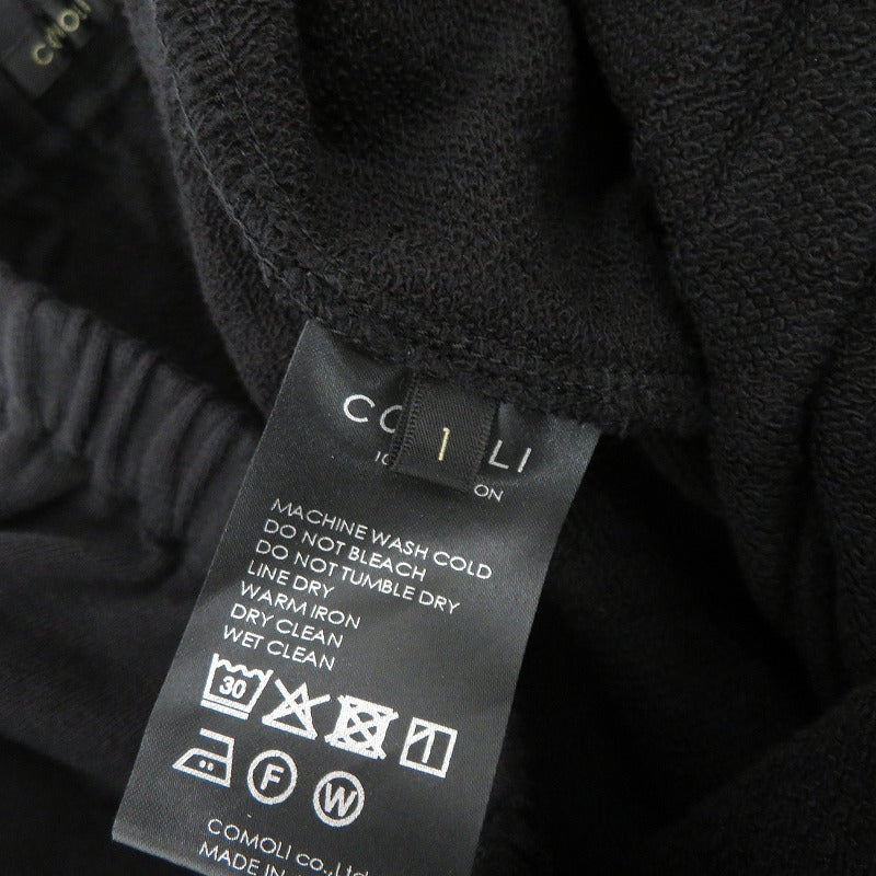 COMOLI | コモリ LWコットン裏毛 パンツ スウェットパンツ パンツ D01-05018 ブラック サイズ：1【瀬戸大橋店】