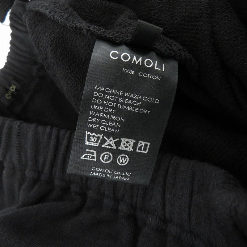 COMOLI | コモリ LWコットン裏毛 パンツ スウェットパンツ パンツ D01-05018 ブラック サイズ：1【瀬戸大橋店】