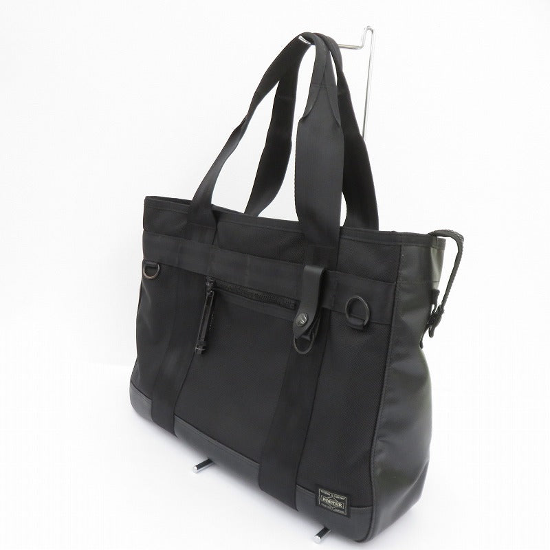 PORTER HEAT | ポーター　ヒート TOTE BAG トートバッグ ブラック【瀬戸大橋店】