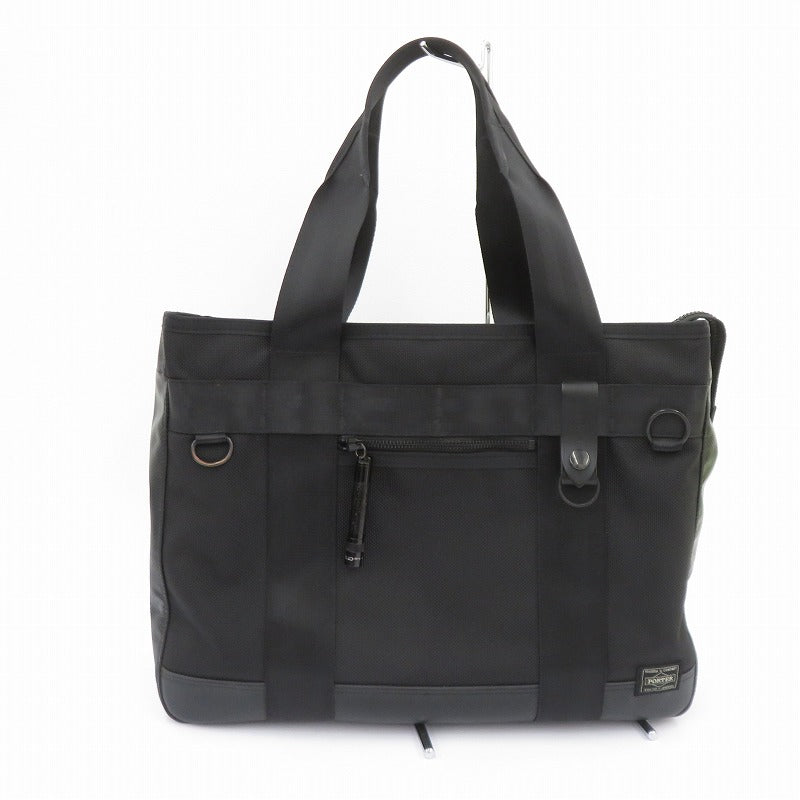 PORTER HEAT | ポーター　ヒート TOTE BAG トートバッグ ブラック【瀬戸大橋店】