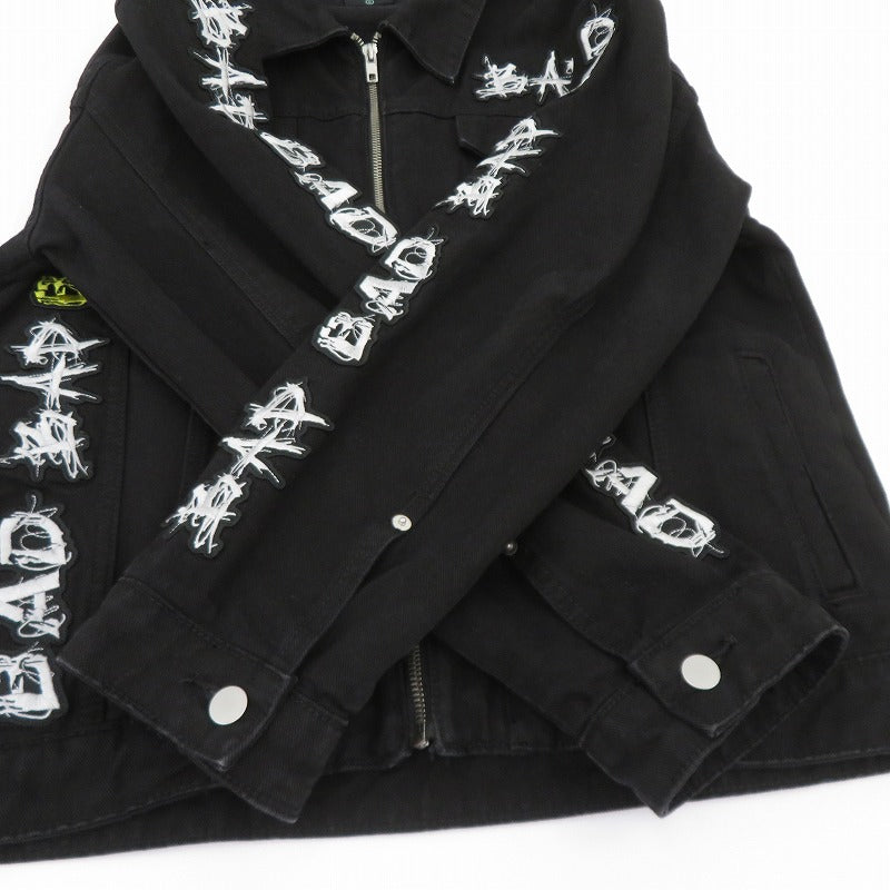 xxxtentation BAD VIBES FOREVER ジャケット デニム ブラック サイズ：S【瀬戸大橋店】