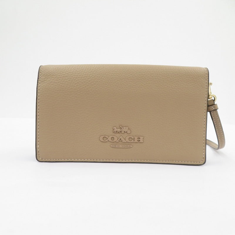 COACH | コーチ アンナ フォルドオーバー クラッチクロスボディ ショルダーバッグ H2278-CE212 ベージュ【瀬戸大橋店】