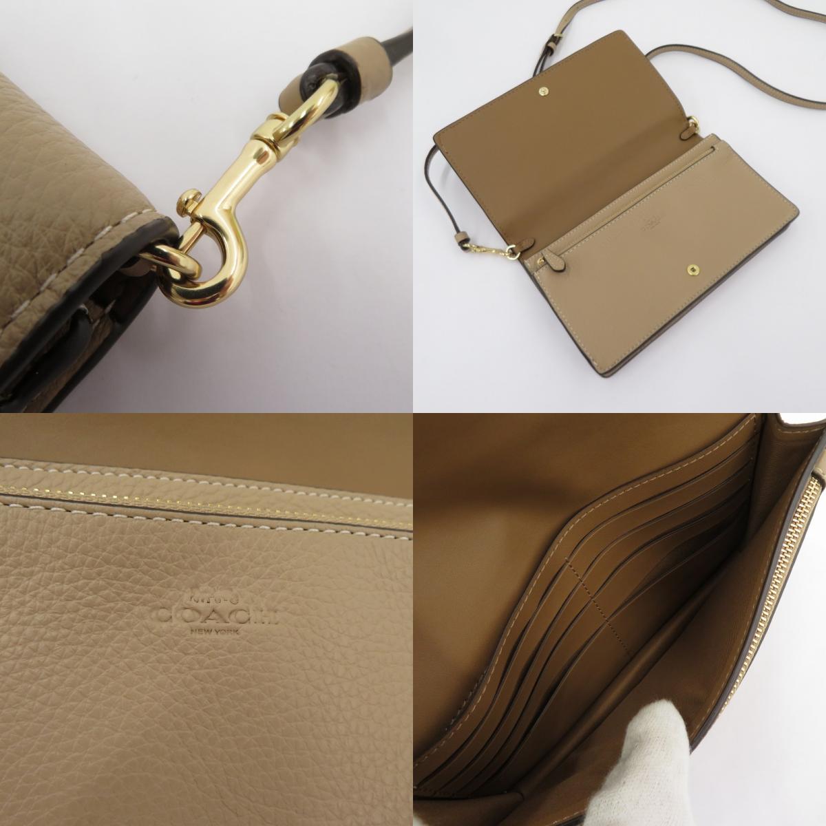 COACH | コーチ アンナ フォルドオーバー クラッチクロスボディ ショルダーバッグ H2278-CE212 ベージュ【瀬戸大橋店】