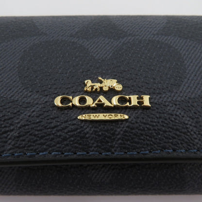 COACH | コーチ シグネチャー ファイブ リング キーケース M2144-77998 ネイビー【瀬戸大橋店】