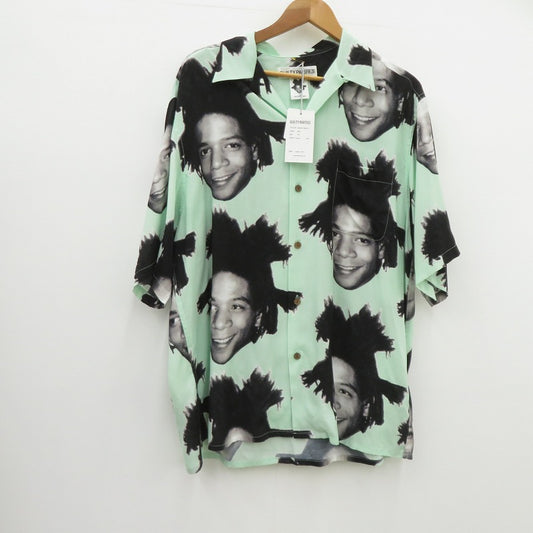 WACKOMARIA | ワコマリア S/S HAWAIIAN SHIRT アロハシャツ その他トップス BASQUIAT-WM-HI12 ライトグリーン サイズ：XXL【瀬戸大橋店】