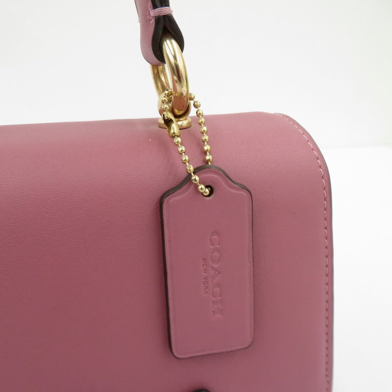 COACH | コーチ ティリー トップハンドル バタフライ アップリケ ハンドバッグ B2022-2306 ピンク × ベージュ