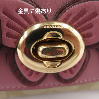 COACH | コーチ ティリー トップハンドル バタフライ アップリケ ハンドバッグ B2022-2306 ピンク × ベージュ