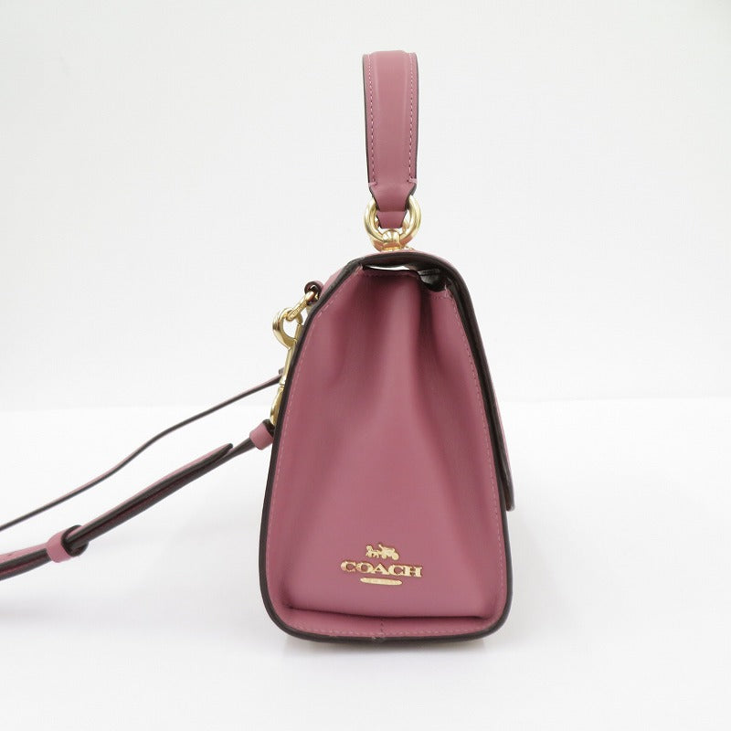 COACH | コーチ ティリー トップハンドル バタフライ アップリケ ハンドバッグ B2022-2306 ピンク × ベージュ