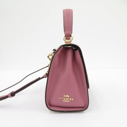COACH | コーチ ティリー トップハンドル バタフライ アップリケ ハンドバッグ B2022-2306 ピンク × ベージュ