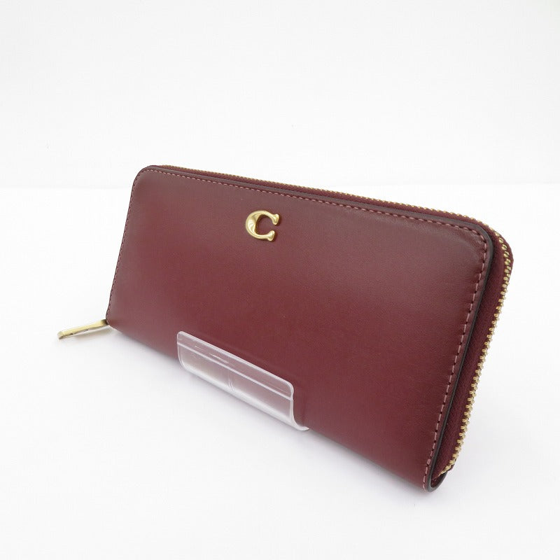 COACH | コーチ スリム アコーディオン ジップウォレット 長財布 E2344-CH822 ボルドー/バーガンディー