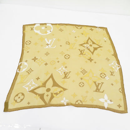 LOUIS VUITTON | ルイ・ヴィトン モノグラム シルク100% ハンカチ ブラウン