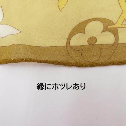 LOUIS VUITTON | ルイ・ヴィトン モノグラム シルク100% ハンカチ ブラウン