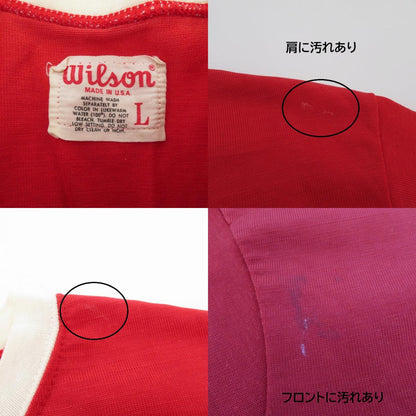wilson | ウィルソン ゲームシャツ 60s 半袖Ｔシャツ レッド サイズ：L【瀬戸大橋店】