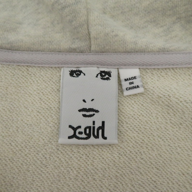 【中古】X-girl | エックスガール COMPACT ZIP UP HOODIE パーカー 105221012012 グレー サイズ：S【瀬戸大橋店】