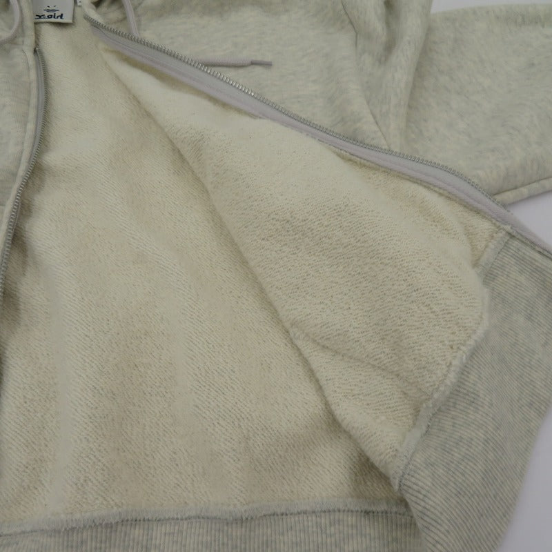 【中古】X-girl | エックスガール COMPACT ZIP UP HOODIE パーカー 105221012012 グレー サイズ：S【瀬戸大橋店】