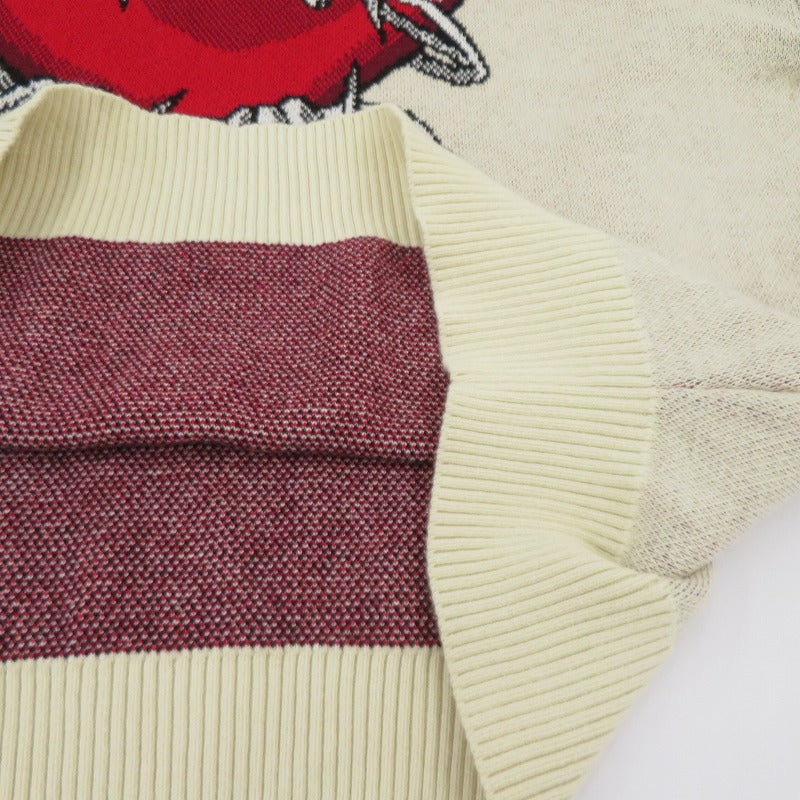 【中古】X-girl | エックスガール HEART BARBED WIRE JACQUARD KNIT TOP ニット 105244015004 ベージュ サイズ：FreeSize【瀬戸大橋店】