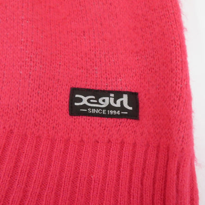 【中古】X-girl | エックスガール FACE JACQUARD KNIT CARDIGAN カーディガン 105253015006 ピンク サイズ：S【瀬戸大橋店】