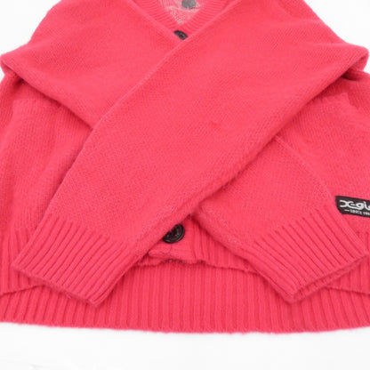 【中古】X-girl | エックスガール FACE JACQUARD KNIT CARDIGAN カーディガン 105253015006 ピンク サイズ：S【瀬戸大橋店】