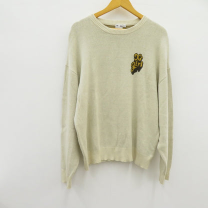 【中古】X-girl | エックスガール POP LOGO JACQUARD KNIT TOP ニット 105243015003 ベージュ サイズ：FreeSize【瀬戸大橋店】