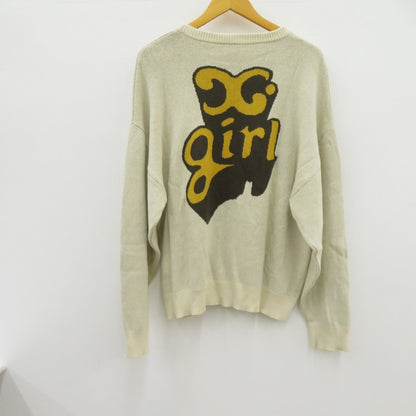 【中古】X-girl | エックスガール POP LOGO JACQUARD KNIT TOP ニット 105243015003 ベージュ サイズ：FreeSize【瀬戸大橋店】