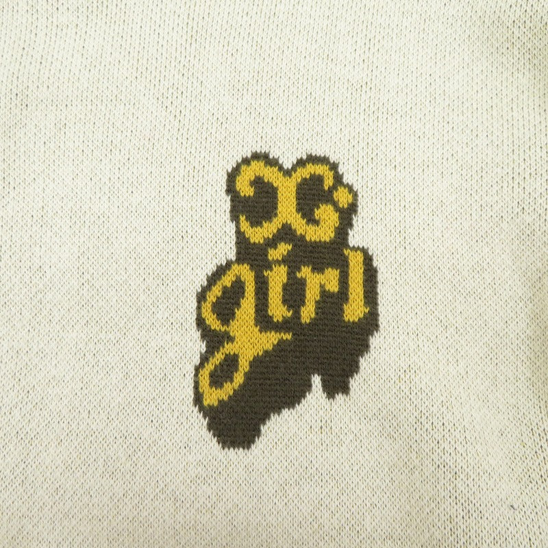 【中古】X-girl | エックスガール POP LOGO JACQUARD KNIT TOP ニット 105243015003 ベージュ サイズ：FreeSize【瀬戸大橋店】