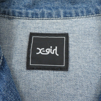 【中古】X-girl | エックスガール ナイロン袖切替デニムジャケット デニム 05181511 ブルー サイズ：2【瀬戸大橋店】