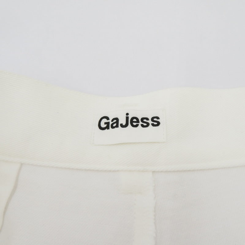【中古】 Gajess WIDE TACK PANTS デニムパンツ GJ-23SS-PT03 ホワイト サイズ：38【瀬戸大橋店】