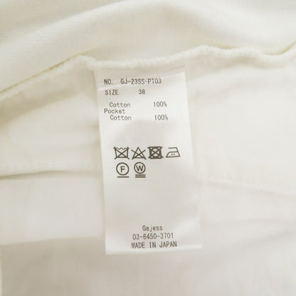 【中古】 Gajess WIDE TACK PANTS デニムパンツ GJ-23SS-PT03 ホワイト サイズ：38【瀬戸大橋店】