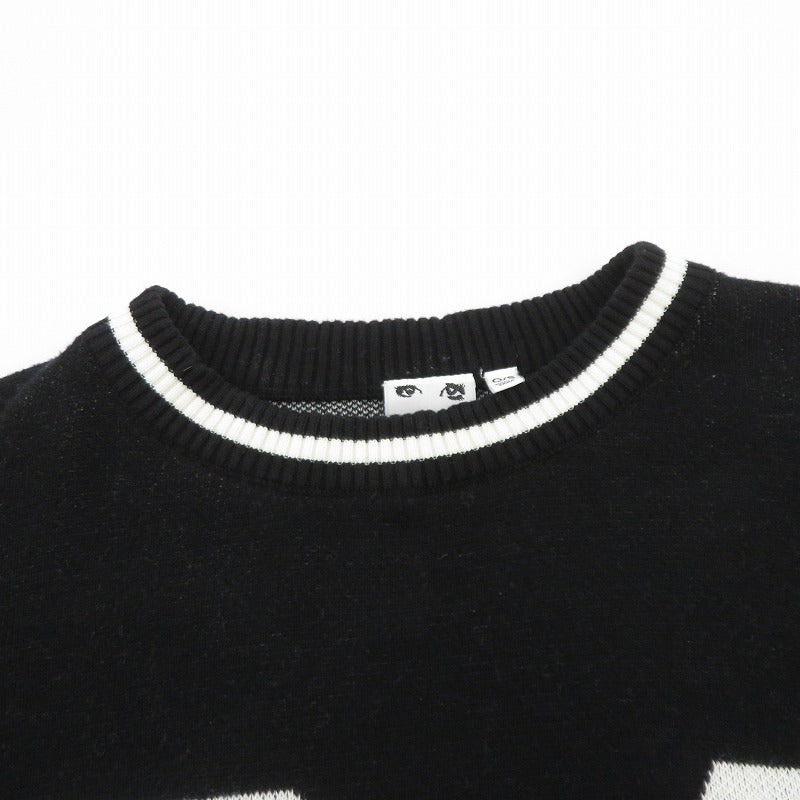 【中古】X-girl | エックスガール NUMBERING JACQUARD ニット 105254015005 ブラック サイズ：FreeSize【瀬戸大橋店】